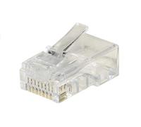 Lot de 100 connecteurs 8 Broches Cat 6 UTP Non blindé RJ45 pour câble Solide