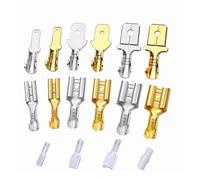 Lot de 100 connecteurs à sertir femelle/mâle en laiton de 2,8 à 6,3 mm, gaine isolante(2.8mm Silver Sheath,100Pcs Female)