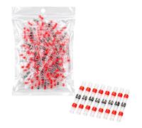 Lot de 100 connecteurs de fil à souder, AWG 22-18 Rouge | Connecteurs thermorétractables pour joints de fil marin, automobile, bateau, anneaux adhésifs étanches