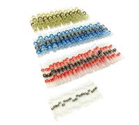Lot de 100 connecteurs de fils pour soudure Avec étui 35 rouges, 30 bleus, 25 blancs, 10 jaunes