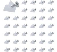 Lot de 100 connecteurs de paroi arrière, cales de tiroir, étagères de tiroir, panneau arrière d'armoire, support en plastique avec vis, blanc