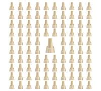 Lot de 100 connecteurs d'écrous à ailettes, brun clair, 22-10 AWG, faciles à visser (P12 brun roux)