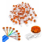 Lot de 100 connecteurs étanches pour câbles téléphoniques remplis de gel à 2 fils pour réparation de câbles basse tension (K2)