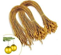 Lot de 100 cordes de suspension prédécoupées pour décorations de Noël, boutons-pression pour tâches de décoration faciles (doré)