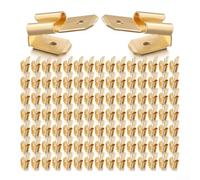 Lot de 100 cosses à déconnexion rapide plaquées or, connecteurs à sertir à double coque, adaptateurs de fils mâles femelles empilables, cosses électriques robustes pour des connexions sécurisées