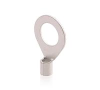 Lot de 100 cosses à sertir en forme d'anneau non isolées avec trou M 3, 1-2,5 mm² en cuivre galvanisé pour raccordement de câbles