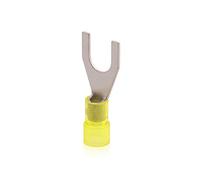 Lot de 100 cosses à sertir isolées jaunes 2,5-6 mm² Ouverture de fourche M6 Cuivre galvanisé