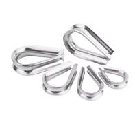 Lot de 100 cosses câble en acier inoxydable 304 dimensions M2 à M8, manchons protection for câbles métalliques, fixations forme cœur Pour La Marine(M4)