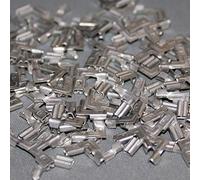 Lot de 100 cosses de câble plates non isolées coudées 90° 2,8 mm