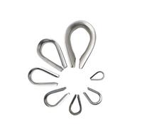 Lot de 100 cosses en Acier Inoxydable 304 for câbles métalliques diamètre 2 à 8 mm, M2, M3, M4, M5, M6, M8 pour Industrie(M6)