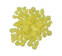 Lot de 100 coupelles d'élevage de reines en plastique, idéales pour l'apiculture, résistantes et non toxiques, sans danger pour les cadres de ruche. (Jaune)