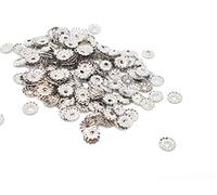 LOT DE 100 COUPELLES PERLE INTERCALAIRE METAL ARGENTE 5 mm - CREATION PERLES