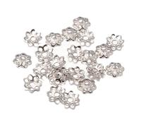 LOT DE 100 COUPELLES PERLE INTERCALAIRE METAL ARGENTE 6 mm - CREATION PERLES
