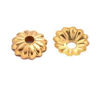 LOT DE 100 COUPELLES PERLE INTERCALAIRE METAL DORE 5 mm (2,21 grs) - LIVRAISON GRATUITE - CREATION BIJOUX PERLES