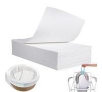 Lot de 100 coussinets super absorbants, coussinets absorbants pour sacs de chaise percée de chevet, coussins absorbants en gel pour chaises percées jetables, chaises adultes, seaux portables et sacs
