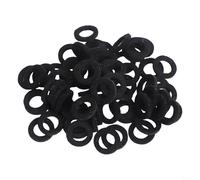 Lot de 100 coussins de trompette en feutre de laine, anneaux de rechange de 18 mm de diamètre pour une meilleure protection des instruments (noir)