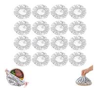 Lot de 100 couvercles alimentaires réutilisables en feuille d'aluminium épaissie et durable pour une utilisation en cuisine, assiettes, bols, préparation de repas et repas en plein air