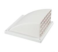 Lot de 100 couvercles d'aération muraux extérieurs imperméables avec amortisseur de refoulement d'air en ABS pour ventilateurs de salle de bain et de cuisine, grille à capot sans ressort résistante