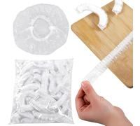 Lot de 100 couvercles élastiques flexibles pour récipients à levain - Pour l'intérieur et l'extérieur - Assiettes de vaisselle, restes de nourriture, au levain - Cuisson et levée