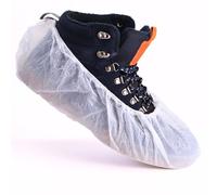 Lot de 100 couvre-chaussures jetables - Blanc - 50 paires - Résistants - Imperméables à la poussière - Pour chaussures propres - Protection pour chaussures - Pour hôpitaux