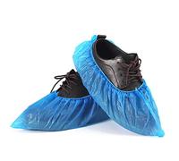 Lot de 100 couvre-chaussures jetables imperméables Taille universelle Bleu