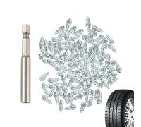 Lot de 100 crampons à neige pour pneus de motoneige avec outil d'installation, pics à neige antidérapants, anti-givre pour camion, SUV, moto, voiture