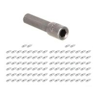 Lot de 100 crampons antidérapants en acier au carbone pour voiture, moto, VTT, hiver, glace et neige - 12 x 4 mm - avec manchon d'installation (9 x 4 mm)