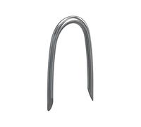 Lot de 100 crampons en acier inoxydable, 2,5 x 12 x 25 mm, fabriquées en Allemagne, en acier galvanisé, pour fixation de clôture, clôture à lattis, clous en U, clôture à lattis