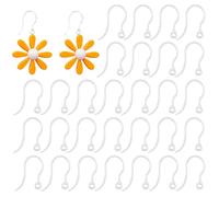 Lot de 100 crochets de boucles d'oreilles en plastique transparent pour la fabrication de bijoux pour femme