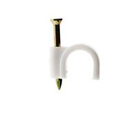 - Lot de 100 crochets de fixation Ø5mm - Blanc