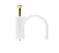 Lot de 100 crochets de fixation Ø6mm - Blanc - Zenitech