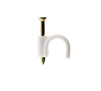 - Lot de 100 crochets de fixation Ø8mm - Blanc