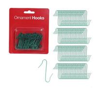 Lot de 100 crochets décoratifs en métal doré, argenté, vert, 4 cm | Poignée en métal sécurisée, s'adapte aux boules standard, empêche les chutes, mélange doré, argenté, vert