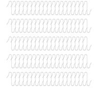 Lot de 100 crochets métalliques en forme de S pour décorations de sapin de Noël, boules de Noël et décorations de vacances, adaptés pour une utilisation tout au long de l'année (argenté)