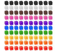Lot de 100 cubes de connexion pour mathématiques, blocs de mathématiques, matériel éducatif, adaptés à un usage domestique et à la salle de classe (10 couleurs)