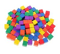Lot de 100 cubes en bois colorés de 2 cm - Idéal pour les mathématiques, la fabrication de puzzles et les projets d'artisanat pour enfants ? Kit de blocs de bois éducatifs pour compter, trier et