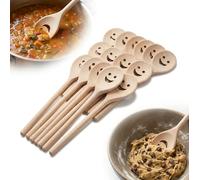 Lot de 100 cuillères à soupe en bois BUKOW 20 cm - avec découpe « sourire »