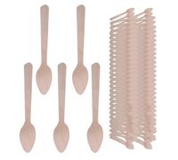Lot de 100 cuillères en bois pour chocolat chaud - Accessoires de cuisine pour pâtisseries, boissons chaudes, desserts - Créations gourmandes maison