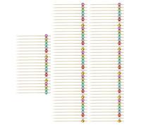 Lot de 100 cure-dents à cocktail polyvalents pour apéritifs, 12 cm, boules disco décoratives pour charcuterie, barbecue, sandwich, Noël, vacances, fête, intérieur et extérieur