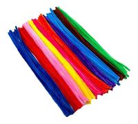 Lot de 100 cure-pipes en chenille colorés, 30 cm, fils torsadés duveteux pour loisirs créatifs, fleurs et bouquets faits à la main - Doux, flexible et sans danger pour les projets artistiques des