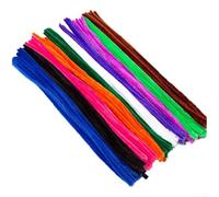 Lot de 100 cure-pipes en chenille colorés, 30 cm, fils torsadés moelleux pour enfants, loisirs créatifs, fleurs et bouquets faits à la main, doux, flexibles et sans danger pour les projets artistiques