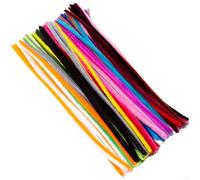 Lot de 100 cure-pipes en chenille colorés, 30 cm, fils torsadés moelleux pour enfants, loisirs créatifs, fleurs et bouquets faits à la main - Doux, flexible et sans danger pour les projets artistiques