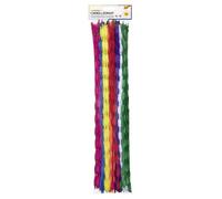 Lot de 100 cure-pipes en fil de chenille - 10 couleurs assorties - Diamètre : 10 mm - Longueur : 50 cm - Idéal pour les loisirs créatifs et la création d'animaux - Figurines et autres formes