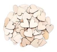 Lot de 100 Cœurs en Bois à Écrire - Petites Décorations - Étiquettes Cadeaux de Mariage - Décoration à Disperser - Non Traités - Pour Livre d'Or - Étiquetage DIY