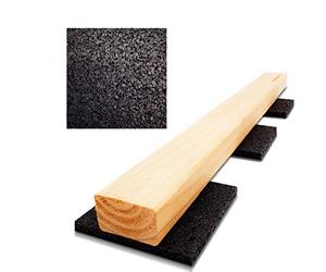 Lot de 100 dalles de terrasse My plast - En granulés de caoutchouc - 90 x 90 mm