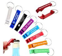 Lot de 100 Décapsuleur Porte-Clés Personnalisé en Aluminium, Multifonctionnel Ouvre Bouteille, Gravure Texte/icônes/Datum/Name, Cadeau Mariage Événements Festivals Rassemblements (30)