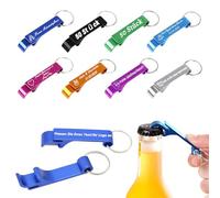 Lot de 100 Décapsuleur Porte-Clés Personnalisé en Aluminium, Multifonctionnel Ouvre Bouteille, Gravure Texte/icônes/Datum/Name, Cadeau Mariage Événements Festivals Rassemblements (50)