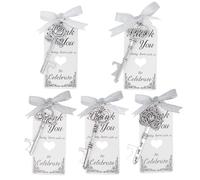 Lot de 100 décapsuleurs vintage avec cartes de remerciement pour invités, décoration de table, baptême, anniversaire, communion, cadeau de mariage et accessoires de cadeaux d'invités (argent antique)