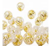 Lot de 100 décorations de fête d'anniversaire avec bannière de ballons « Happy Birthday » or rose et confettis et ballons en latex en forme de cœur pour fête prénatale