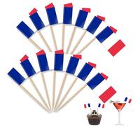 Lot de 100 décorations italiennes, drapeau italien, pour aliments, cupcakes (France)